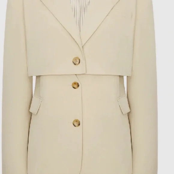 Elegant Cream Blazer - Picture 3 of 5